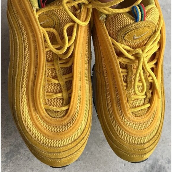 Vintage Nike Air Max 97 QS Olympic Rings Yellow Men’s Size 10 Shoes Sneakers - Picture 13 of 16